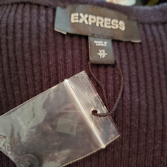 NEW! Express Knit Top Sweater Cardigan Casual Button V Neck - XS - Picture 5 of 5